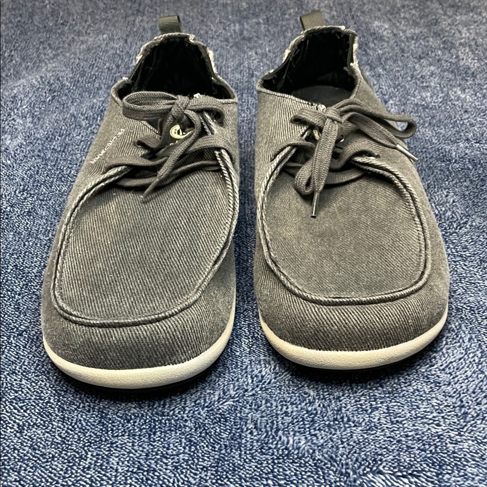 Gecko Man Walk Hero Arch Support Navy Canvas Slip On Boat Loafers Size 10 - Picture 5 of 10